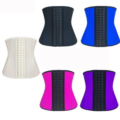 China Smooth Antibacterial Short Torso Latex Waist Trainer Corset for sale