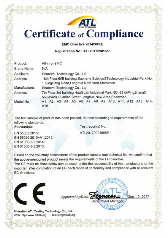 CE - Shenzhen Sharevdi Technology Company Limited