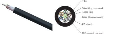 China 12 core single mode stranded loose tube  GYFTY optical fiber cable for sale