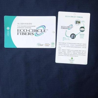 China ECO Circle Fiber Waterproof 100% Polyester Recycle Bottle Ribstop Pongee Fabric for sale