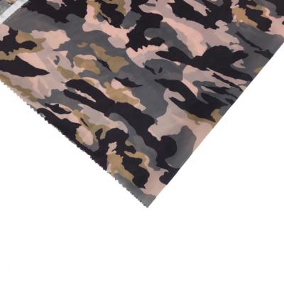 China Antistatic 20D Printed Waterproof Polyester Taffeta Camouflage Fabric For Down Jacket for sale