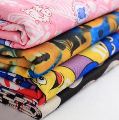 China Anti-static 300D twill 100% polyester mini 2/2 mini printed fabric for table cover for sale