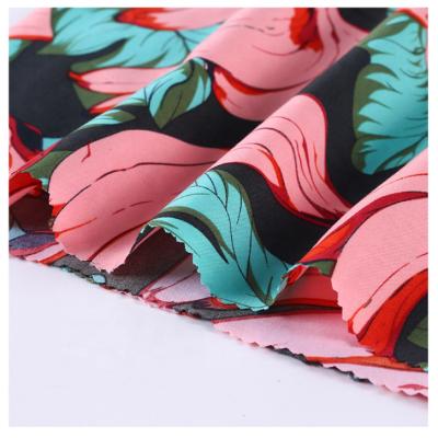 China Factory 65gsm anti-static waterproof printed peached microfiber polyester pongee fabric for shell for sale