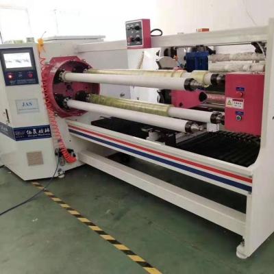 China Lunyou Automatic Products Machinery Bopp Jumbo Adhesive Tape Roll Cutting Machine for sale