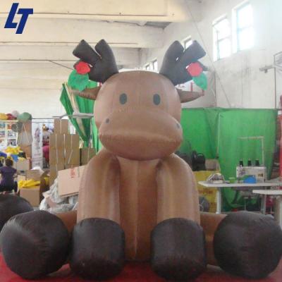 China PVC Coated Oxford Cloth Giant 20ft Customized Led Lighting Stable Inflatable Reindeer For Christmas for sale