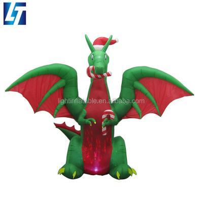 China Outdoor Parade Hot Sale Lighting Inflatable Christmas Animal Dragon For Festival Advertising OEM for sale