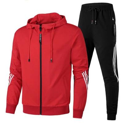 China High Quality Antibacterial Tracksuit Men Thicken To Shear Custom Logo Material Plain Color Mens Zipper Tracksuit Set Hoodies for sale