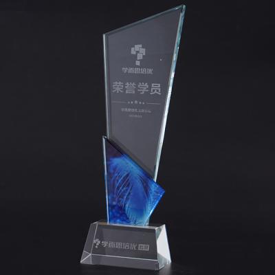 China China Crystal Splicing Trophy Enterprise Annual Meeting Professional Crystal Trophy Creative Champion Te koop