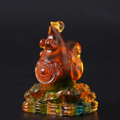 Cina China wholesale swept glass crystal crafts gifts ornaments creative crystal glass rooster seal in vendita