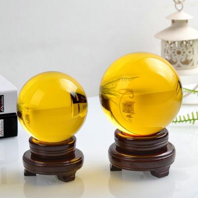 China China manufacturer customized color chromatic k9 crystal ball small end different crystal glass ball transparent ornament Te koop