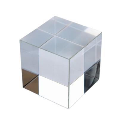 China Europe Hot Sale Glass Souvenir Customized Crystal Cube Paperweight for sale