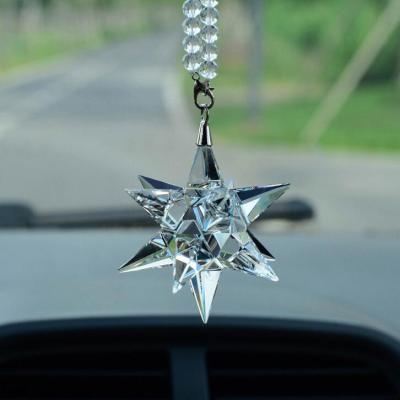 Chine Europe and America Christmas Tree Decoration Crystal Glass Snowflake Car Decoration Transparent Car Souvenir à vendre