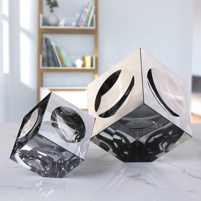 中国 Factory Wholesale China Pujiang Crystal Stereo K9 Rubik's Cube Craft 3D Ornaments Laser Engraving Crystal Glass Home Decoration 販売のため