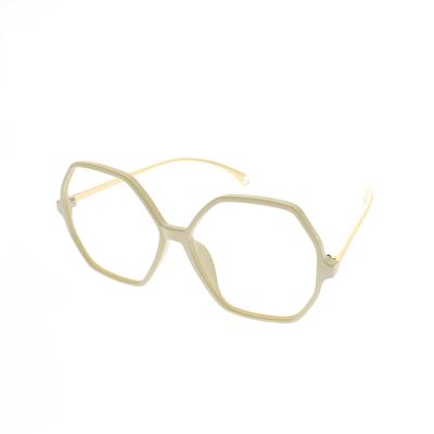 China Large Metal Frame Optical Glass Temples Plastic Anti-bruising Eyewear Stylish Optical Glass Eyewear for sale