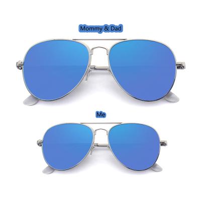 China Spring Hinge Fashion Sun Glasses Family Sunglasses Men Kids Children UV400 Protection Spring Hinge Ready To Ship for sale