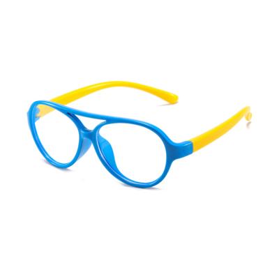 China Fashion sunglasses OK-1036 double bridge style block glass children blue light computer glasses anti blue glass kids glasses for sale