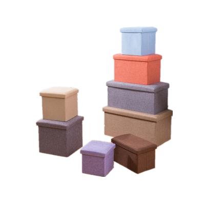 China Foldable Cotton And Fabric Canvas Shoes Changing Storage Multifunctional Folding Stool ZGJ-0455 for sale