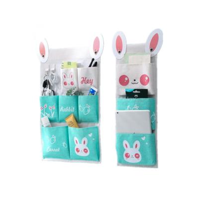 China Cheap Folding Behind Door Sling Cartoon Canvas Storage Bags With Many Pockets ZGJ-0457 for sale