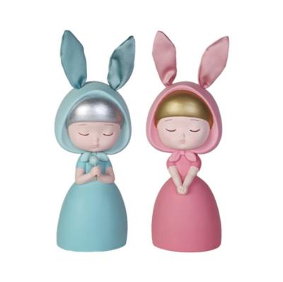 China Art Decor European Style Girls Bedroom Dream Rabbit Decorative Ornaments ZGJ-0042 for sale