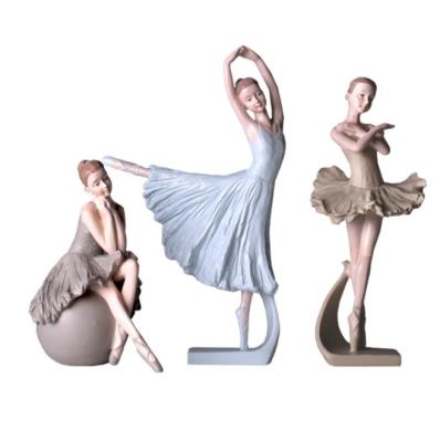 China ZGJ-0061 Beautiful Ballet Table Top Room Art Decor Nordic Style Kids Girls Plastic Ornament Home Decorations for sale