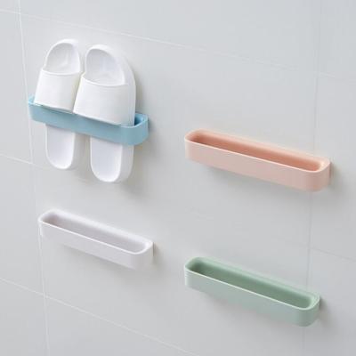 China Bathroom Viable Seamless Wall Hanging Paste Plastic Slipper Storage Racks ZGJ-0751 for sale