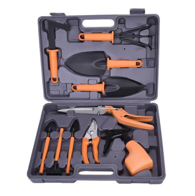 China Modern Hot Selling 10pcs Indoor Women Hands Small Orange Gardening Tool Kit ZGJ-0401 for sale