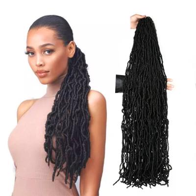 China Crochet Hair Extension NUDE Braiding Wholesale Locks Faux Synthetic Pre-looped Crochet Locs Crochet Curly Expression Soft Locs Braiding Hair Extensions For Braids for sale