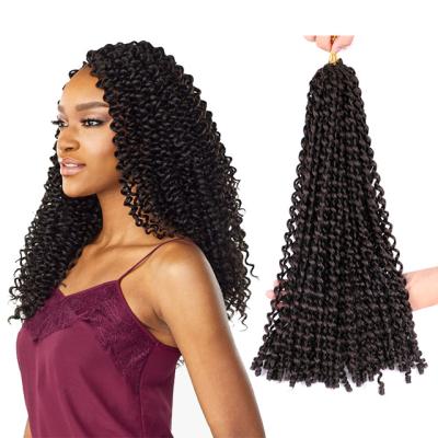 China Crochet Braiding Hair Extension Water Wave Wholesale Pre-looped Passion Twist Crochet Twisted Pre-Twisted Curly Expression Synthetic Pre-Passion Braiding Hair for sale