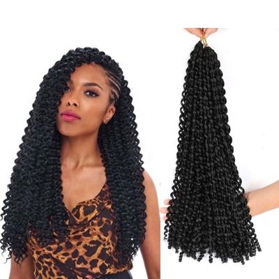 China Crochet Hair Extension Passion Twist Crochet Braiding Hair Pre-looped Synthetic Braiding Hair Extensions Water Wave Ombre Pre-Twisted Passion Braid Hair for sale