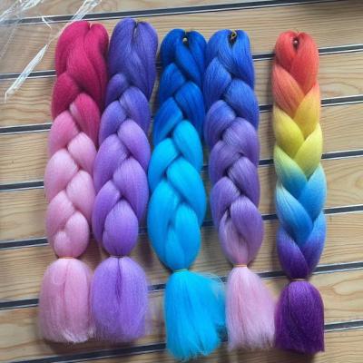 China Wholesale Ultra Expression Hair Braiding Hair 24 Inch Jumbo Braiding Hair Expression Hair Extension Crochet Braids 100g Synthetic African Hair for sale