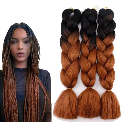 China End Layered Braiding Hair With Synthetic Jumbo Braid Wholesale 100g Ombre Crochet Braids Synthetic Jumbo Braid Hair Extensions Hair for sale