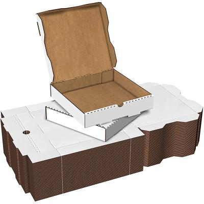 China NEW Recycled Materials 2022 Reusable Custom Pizza Box 33 35 cm 7/9/12 Inch Corrugated Paper Pizza Packaging Delivery Box With Your Own Logo for sale