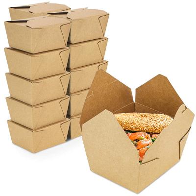 China Recycled Materials Take Out Food Packing Box Take Out Boxes Hamburger Container Wrapping Paper Fast Food Packaging Boxes for sale