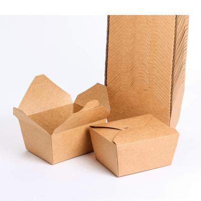 China Recycled Materials Take Out Food Packing Box Take Out Boxes Hamburger Container Wrapping Paper Fast Food Packaging Boxes for sale