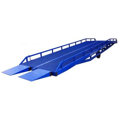 China Hotels Border Bridge Capacity 6-15ton Factory Cost Manual Mobile Hydraulic Loading Dock Boarding Ramp for sale