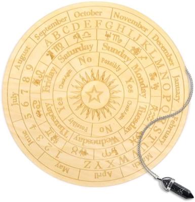 China Lot Consumables Dowsing Wiccan Altar Witchcraft Divination Europe Pendulum Wooden Board Star Board for sale