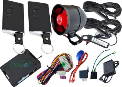 China Door Alarm Trigger Remote Start And Alarm System , ACC Learning Code 12V Truck Security System for sale