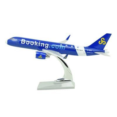 China Blue Civil Aircraft Diecast Model Toy 1:200 18.8cm Airbus A320 Spring Airlines Resin Passenger Plane Mode Die Cast Customized Flat Model for sale