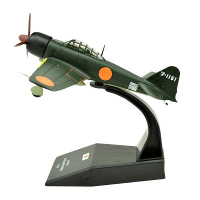 China Diecast Aircraft OEM 1:72 A6M3 Fighter Metal Toy WWII Navy 1942 Japanese Military Model Diecast Mode Plane Zero Flat Model for sale