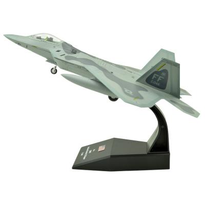 China OEM Diecast Flat Aircraft Mode Diecast Metal Model 1:100 F-22 Classic Attack Fighter Toy US Air Force 2005 Flat Military Plane Model for sale