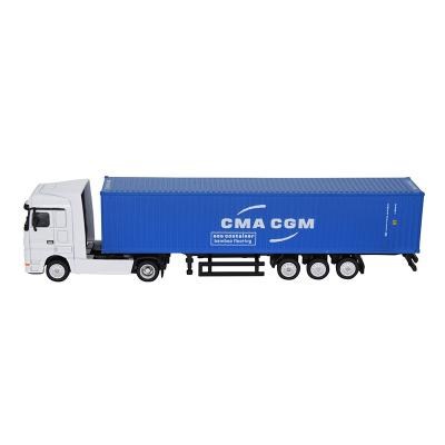 China Business Gift 1:87 Scale Metal CMA CGM 40GP Shipping Container Truck Model Miniature Business Gift Home Decoration Collection OEM Customized for sale