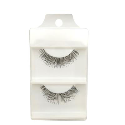 China Natural looking long natural black strip lightweight silk eyelash for sale