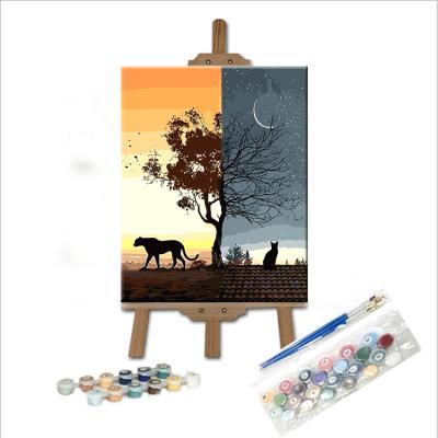 China Realistic DIY Toolkit Painting Calligraphy Coloring Number Hand Painted Digital Painting Painting for sale