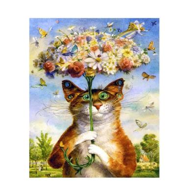 China Modern creative 5d diy diamond painting kit 40*50 modern creative diamond cat cat decoration painting home tools for sale