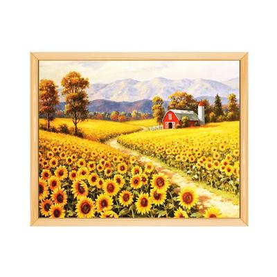 China Realistic DIY 5D Diamond Painting Sunflower Ocean South Korea Full Drill Frame Painting 40*50cm for sale