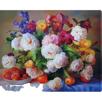 China Realistic Diamond Painting With Frame 40*50cm Flower Plant Home Bedroom Decoration Diamond Painting for sale