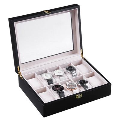 China Chinese Style Supply Chinese Style Piano Lacquer Watch Display Box Open Window Ten Cabin Storage Box Bracelet Disc High-end Jewelry Box for sale