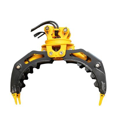 China Wooden Hydraulic Grab Thumb Bucket Grapple For All Brands Excavator For Sale for sale