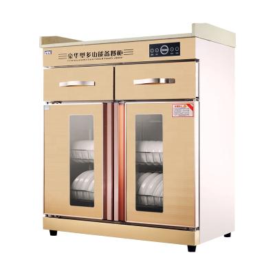 China Hotel Sterilizer Electric Infrared Kitchen Disinfection Dish Disinfecting Design Temperature Controlled Commercial Dishware Cabinet for sale