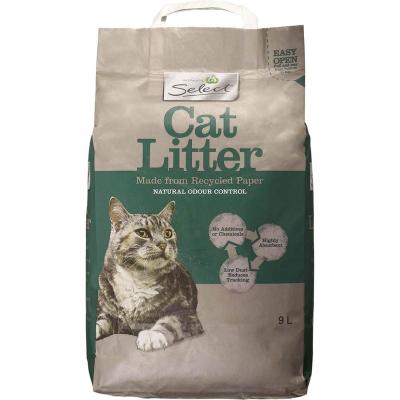 China Cat Litter Packaging Handle Biodegradable Pe Coated White Brown Kraft Paper Heat Seal Bag With Hot Melt Glue for sale